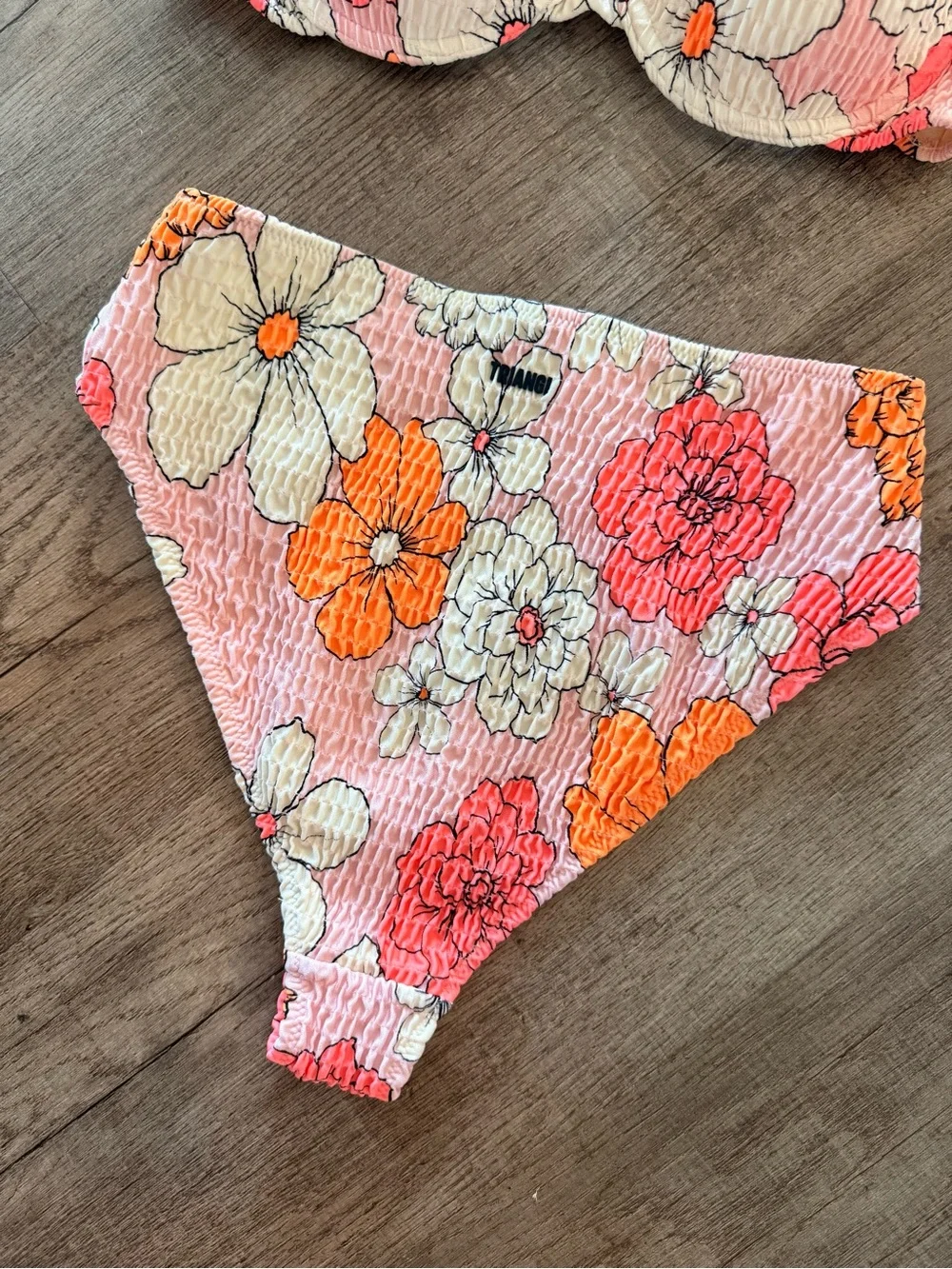 triangl swimwear Pink and Orange Floral Bikini Set